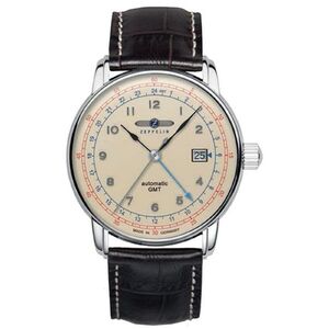 7668-5 Zeppelin Los Angeles GMT automata férfi analóg karóra