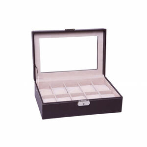 929 Barna varott óratartó doboz 10 db karórához